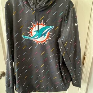 Nike Gray Miami Dolphins Hoodie- CRUCIAL CATCH